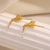 Creative Ear Jewelry Faucet Shape Studs Earring Ears Pin Stainless Steel Texture Suitable for Creative Personalities