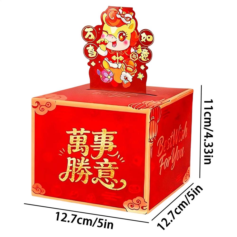 

Year of Horse 2026 Money Pull Box Chinese New Year Red Envelope Cartoon Pull Drawing Lucky Money Pockets Hongbao Red Wallet