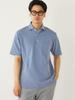 SHIPS Colors Men's Polo Shirt, Moisture-Wicking, Quick-Drying, Kanoko Wide Collar, Light Blue, Size L, 212170048