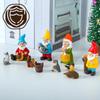 6.5cm Garden Gnome Animal Figurine Resin Decor Gift Box Christmas Holiday Ornament Kids Friends