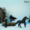 3Pcs/Set Resin Mini Figures Model Ancient Japanese Chinese Ninja Samurai Warrior Modeling Cool Miniature Car Decoration Gifts