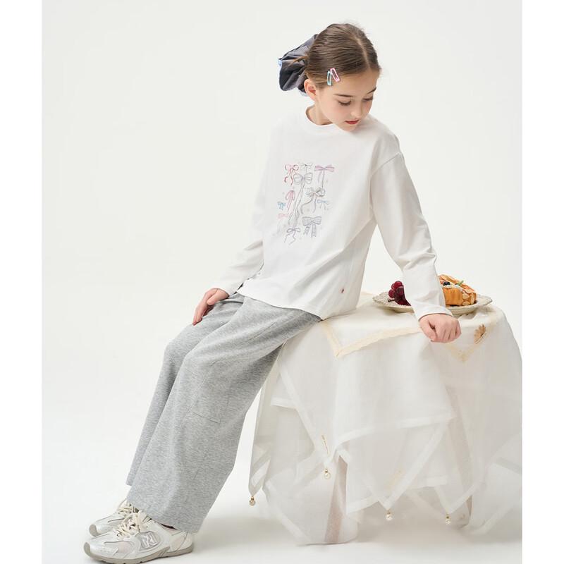 Montagut Girls' Abstract Line Print Long-Sleeve T-Shirt