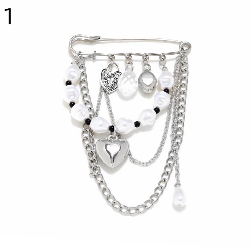 Многофункциональные броши-цепочки с кисточками для женщин, ручная работа, бусинная цепочка, фиксатор-булавка, для штанин, простой аксессуар для одежды 1