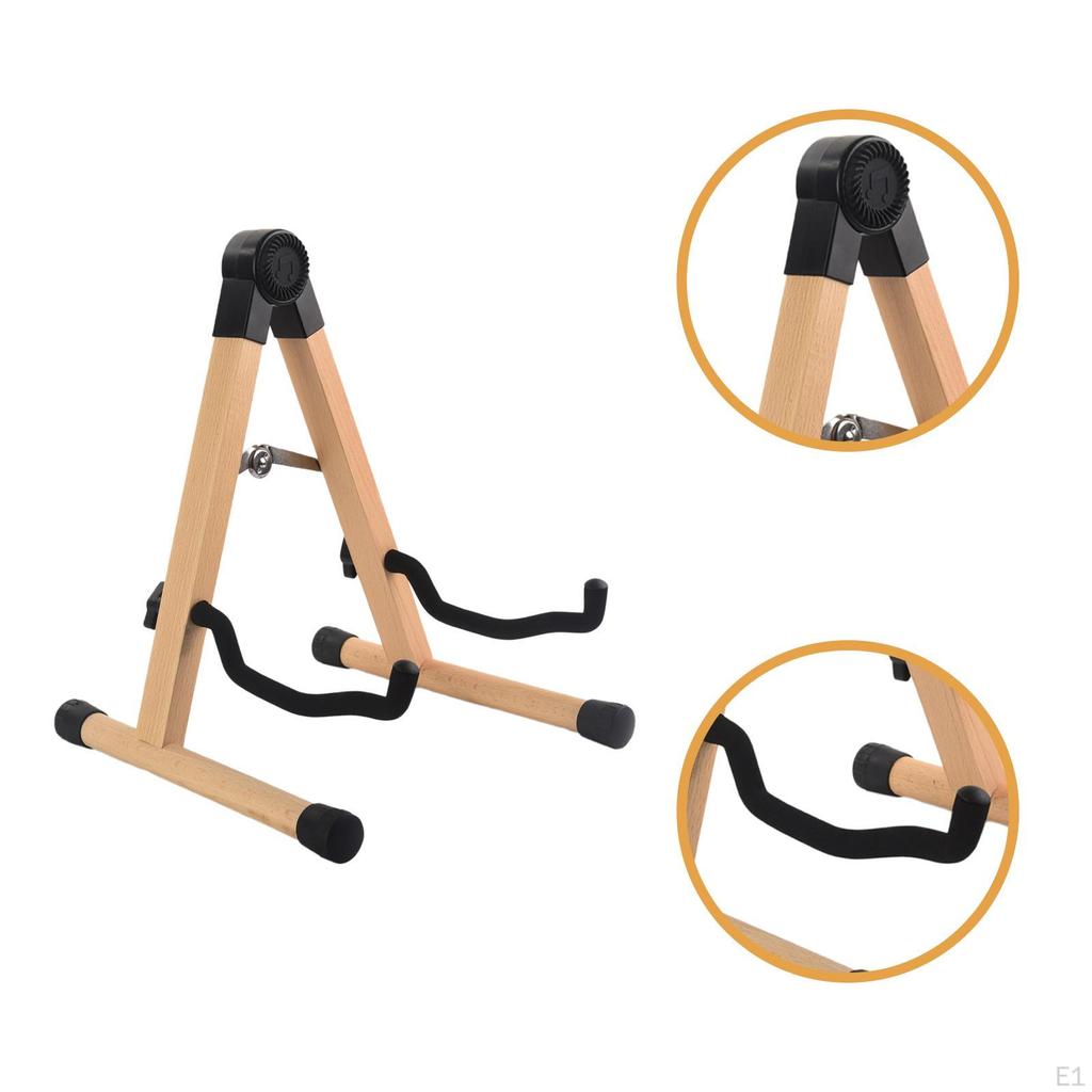 Folding Guitar Stand Musical Instrument Accessories Wood Holder A Shape for Violin Classical