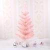 45cm Artificial Christmas Tree Pink Classic Xmas Pine Tree With Plastic Stand Artificial Christmas Decoration Accessories Gift