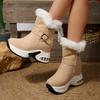 Fashion 2026New Winter Womes Boots Fashion Suede Casual Boot Thickened Plush Warm Snow Boots for Women Wedge Platform Boots Botas Mujer