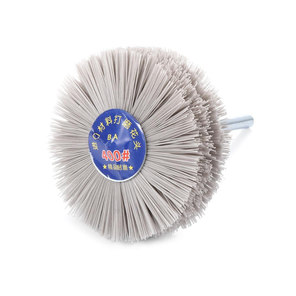 Woodwork Drill Grind Buff Nylon Wheel Brush Flower Head Deburring Grinder Abrasive Wire Grinding