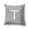 Polyester Pillowcase Automobile Decoration Home 26 English Letters Gray Dot Printed Sofa Bed Pillowcase