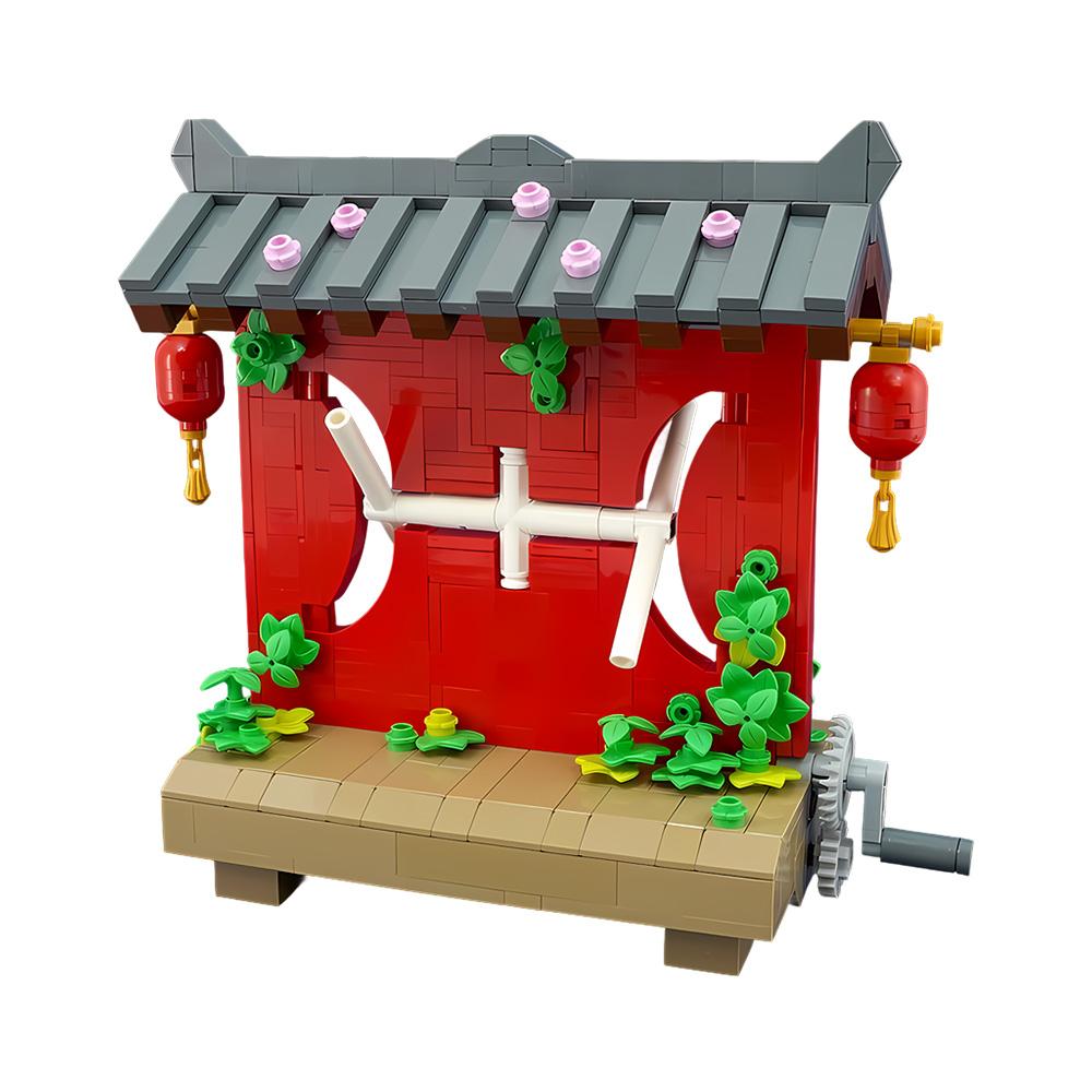 MOC Japanischer Zen-Kreisel Bausteine Modell Japanischer Zen-Kreisel Architektursteine Montage Spielzeug Kinder DIY Geburtstagsgeschenke