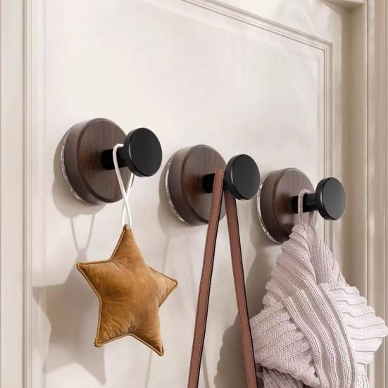 Saugnapfhaken Ohne Bohren Abnehmbare Wandhaken Starker Halt Haken im Retro-Stil für Mäntel Handtücher Bademäntel