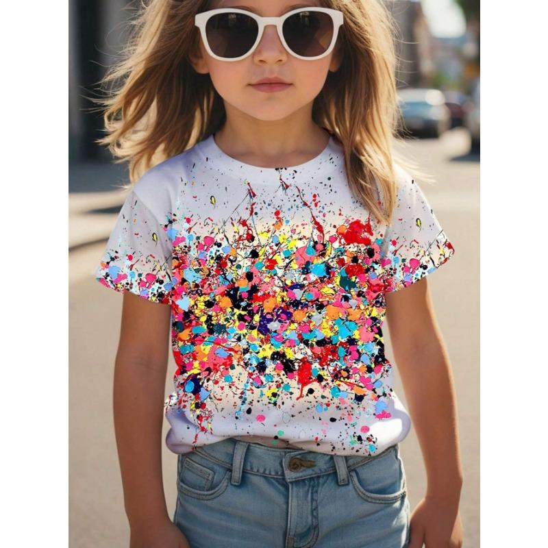 

Новая детская одежда для девочек футболка с круглым вырезом и коротким рукавом детская одежда топы женская базовая футболка 150cm