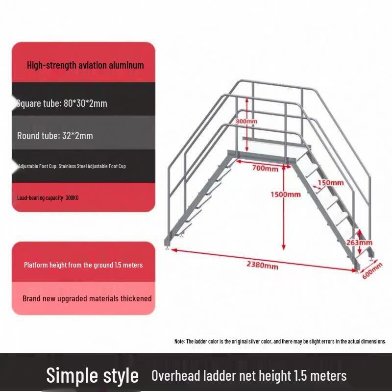 JINGGENG Mobile Industrial Crossover Platform Ladder