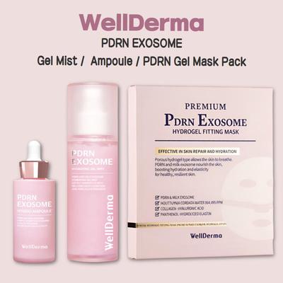 [WellDerma] PDRN Exosome Synergy Gel Mist 100ml/Ampoule 30ml/Gel Fitting Mask Pack (4Sheets)