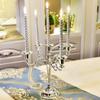 3/5 Arms Candle Holder Electroplated Candelabrum Wedding Decorations European Candlestick  Banquet