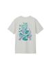 North Cut and Sew ES Climbing Logo Tee White Mix Gray M [The Face] Short-Sleeve T-Shirt S/S