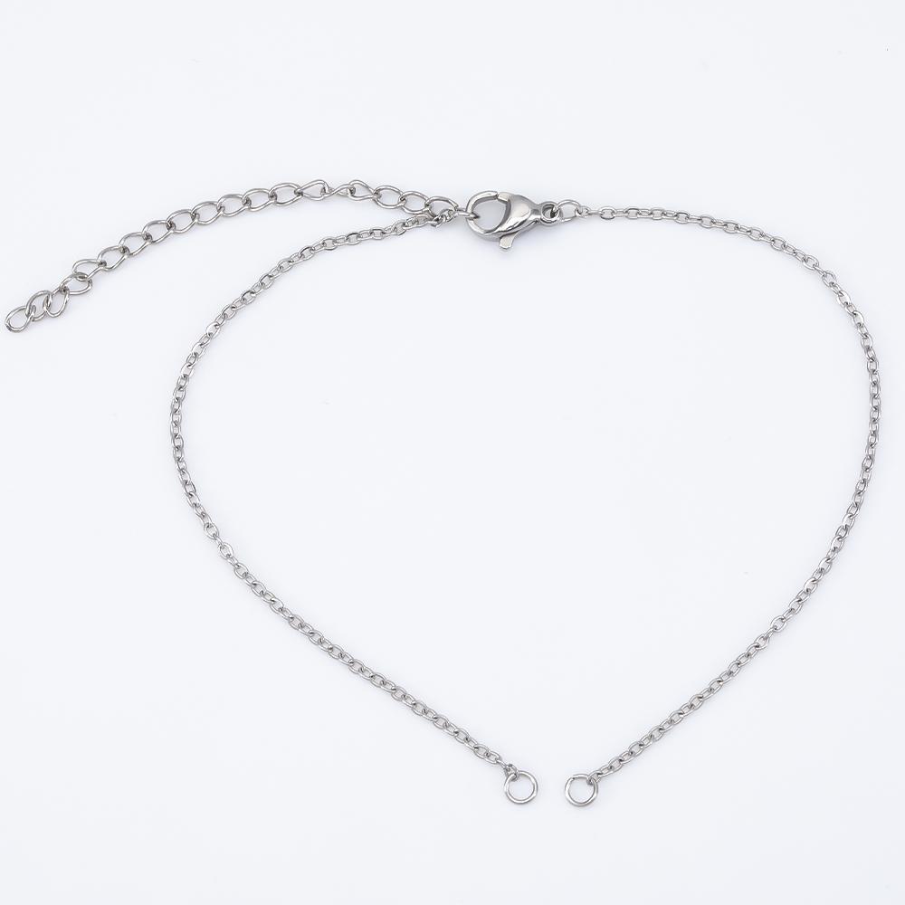 10pcs 5pcs Stainless Steel Bracelet Adjustable O Chain with Extension Chain Lobster Clasp DIY Bracelet Making Jewelry Findings 1.5mm-5pcs