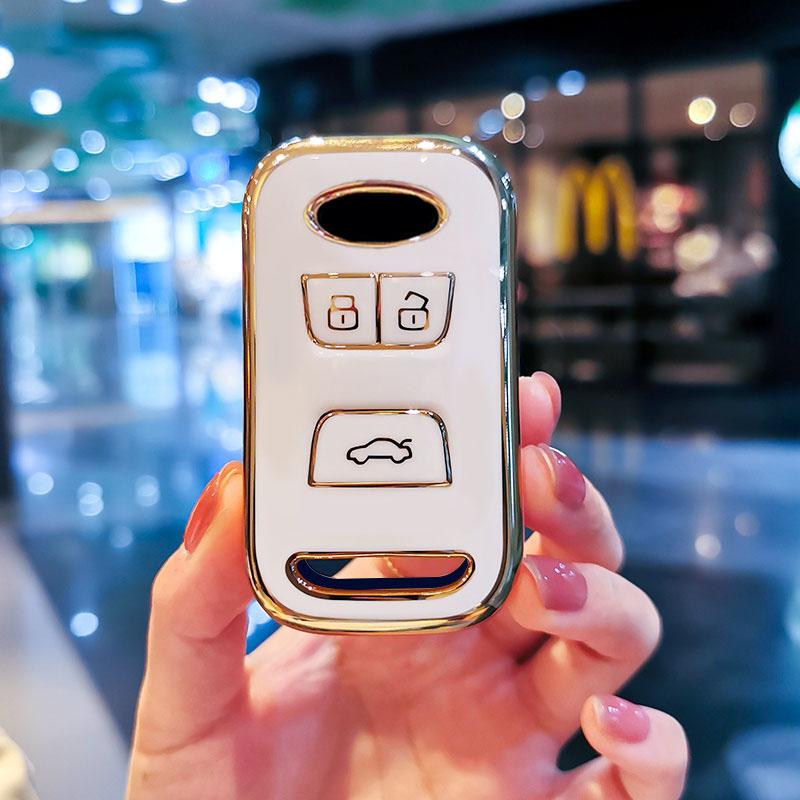 Soft TPU Car Key Case Cover Protect For Chery Tiggo 3 5X 4 8 Glx 7 2019 2020 Arrizo For Cheri Tiggo 8 Car Key Holder Shell