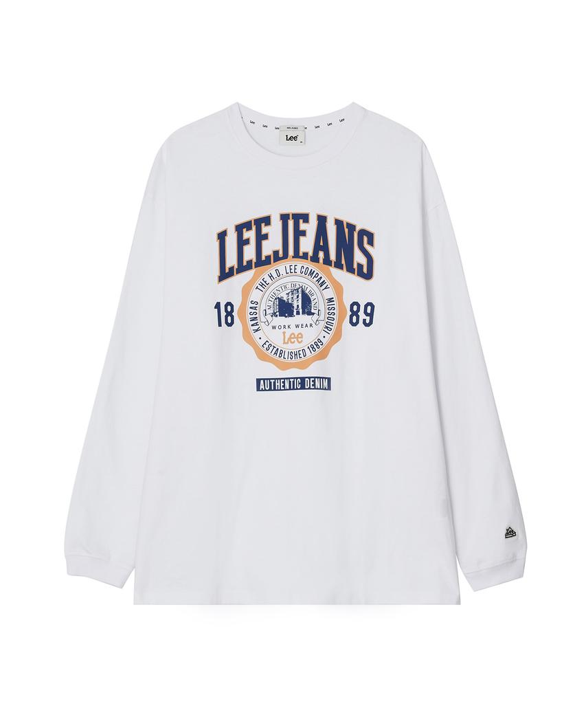 LEE Jeans Graphic Long Sleeve T-Shirt White