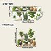 Artificial Green Plant Potted Wall Sticker Waterproof Eco Friendly PVC Removable Self Adhesive Decor For Living Room Entrance Wall