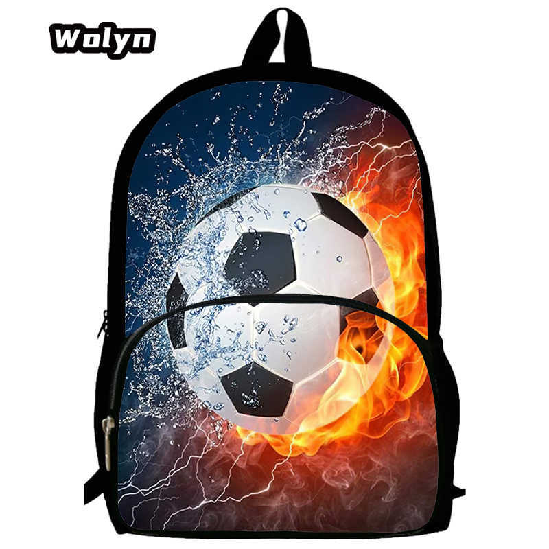 Football School Bag High Definition Waterproof Printing Multi-Functional Load Reduction Ridge Backpack