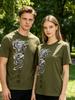 Unisex Shirt Cotton Oversize Large Size Print&Pictures Animal Dragon