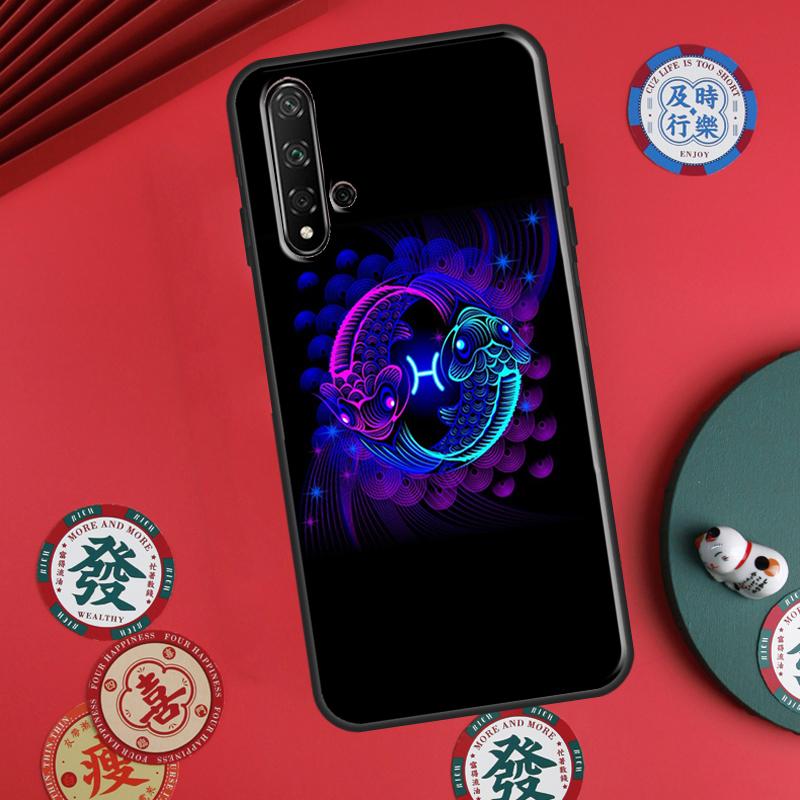 Neon Zodiac Signs For Huawei P60 Pro P30 P40 Lite Nova 7i 8i 11i 12i 12s 10 9 SE Y90 Y60 Y70 Y72 Y61 Y91 Case