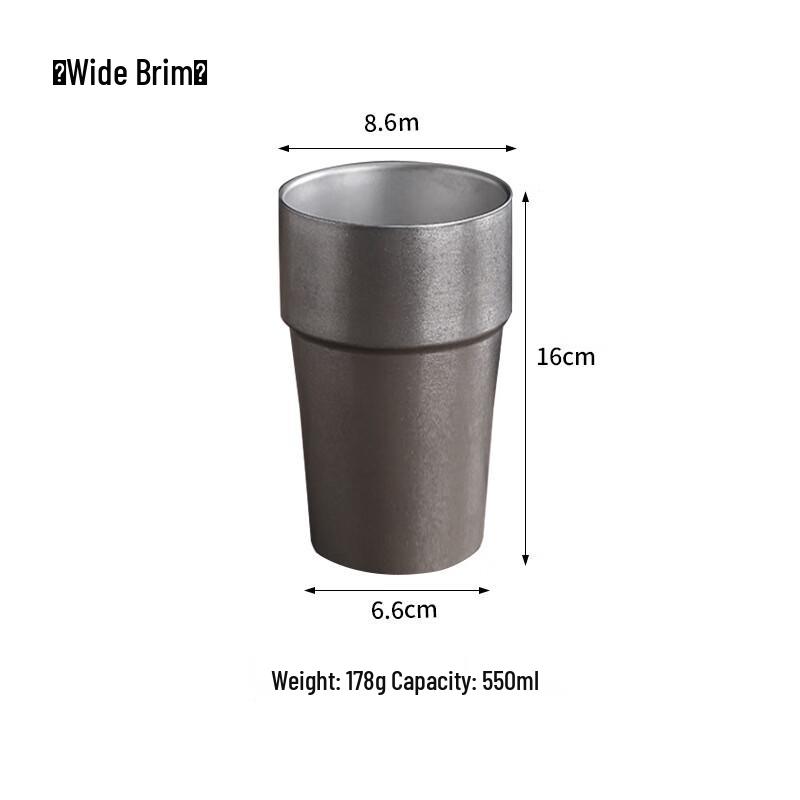UTO Stainless Steel Double-Layer Camping & Beverage Cups