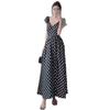 Korean Style Puff Sleeve Polka Dot A-Line Slit Dress - Summer 2026 Collection