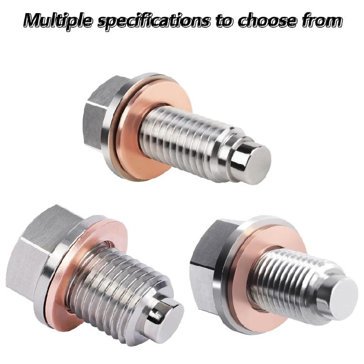 Magnetyczny Korek Oleju Samochód Motocykl Ulepszanie Konserwacji Silnika Pielęgnacja ze Stali Nierdzewnej M12x1.25/M12x1.75/M14x1.5