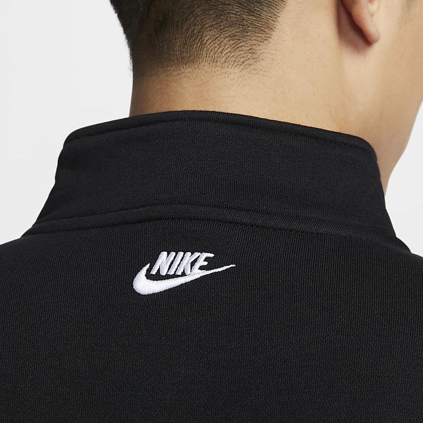 Nike Club Letter Logo Fashion Comfortable Soft Fleece Long Sleeve Sweatshirt Men sweatshirt Black FZ0874010