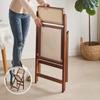 Foldable Dining Chair Bamboo Portable Modern Comfortable Dining Chairs Minimalist Relaxing Rattan Chair Home Interior Furniture