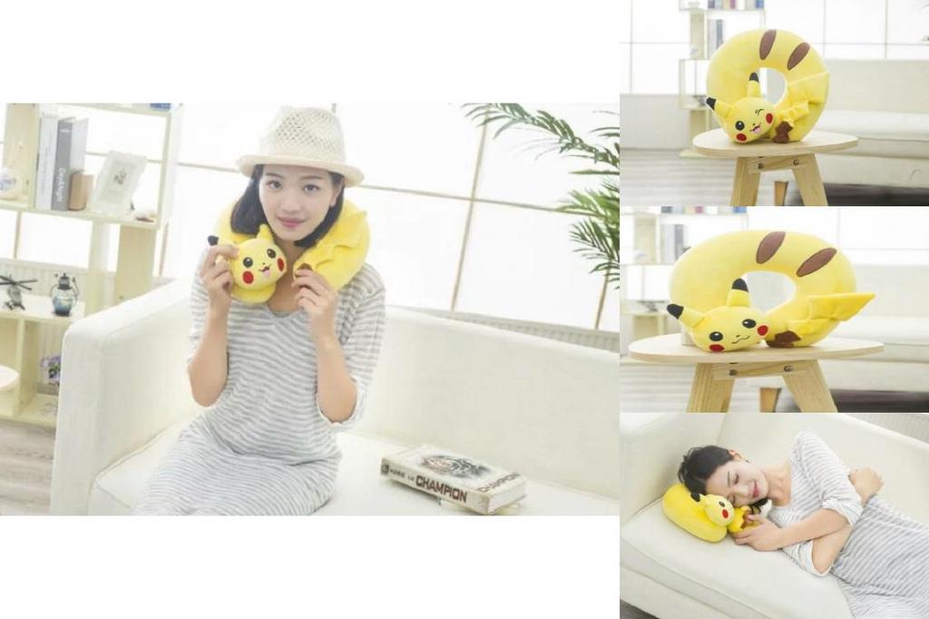 Pikachu U Shaped Neck Pillow For Travel And Rest With Logo Printing