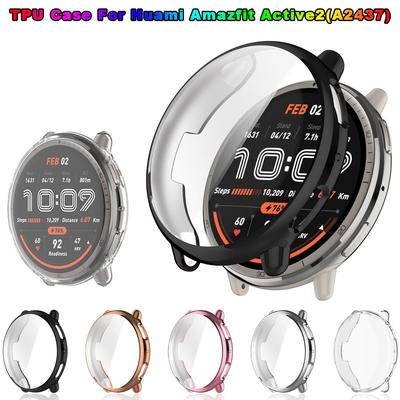 Měkké TPU pouzdro na hodinky pro Huami Amazfit Active 2 s plným krytím displeje, nárazník pro Amazfit Active2, ochranný kryt