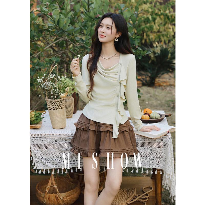 Women s Cowl Neck Shirred Knit Slim Fit T-shirt S