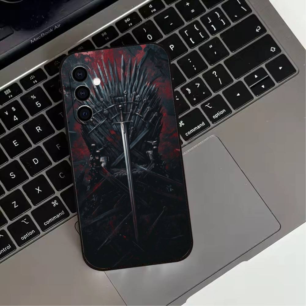 Game of T-Thrones The I-Iron T-Throne Phone Case For Samsung Galaxy A73,A72,A71,A70,A53,A52,A51,Soft Silicone Black Cover