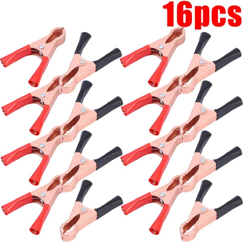 20/2pcs 70mm Crocodile for Car Caravan Van Battery Test Lead Clips Best Promotion Alligator Clips Connector Plug Power Red Black