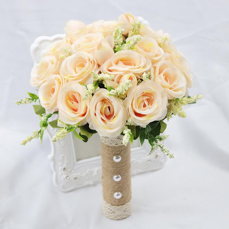 Korean Style Bridal Bouquet for Weddings - Artificial Flower Ball for Bridesmaids & Photo Props