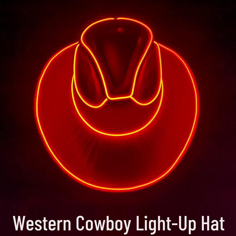 LED Glowing Cowboy Hat: Halloween & Christmas Decoration Gift