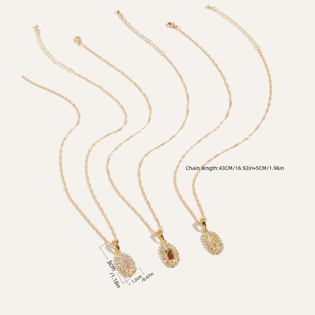 Women's 14K Virgin Mary Mama Pendant Necklace