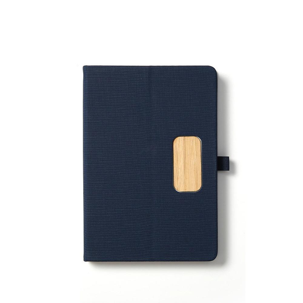 

200 Pages Business Office Notepad PU Leather Cover Students Notebook New Diary Meeting Minutes синий