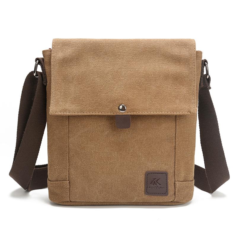 Men's Canvas Crossbody Bag Multifunctional Lightweight Shoulder Bag