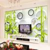 Wallpaper Green Bamboo 3d Circle Photo Mural Living Room Bedroom Tv Background Wall Paper