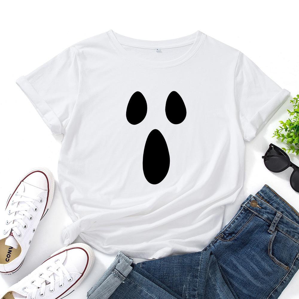 Loose Round Neck Short Sleeve Fashion Versatile Top Simple T-Shirts Women’s S