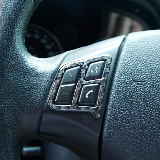 Carbon Fiber Steering Wheel Button Frame Cover For BMW 3 Series E90 2005-2012