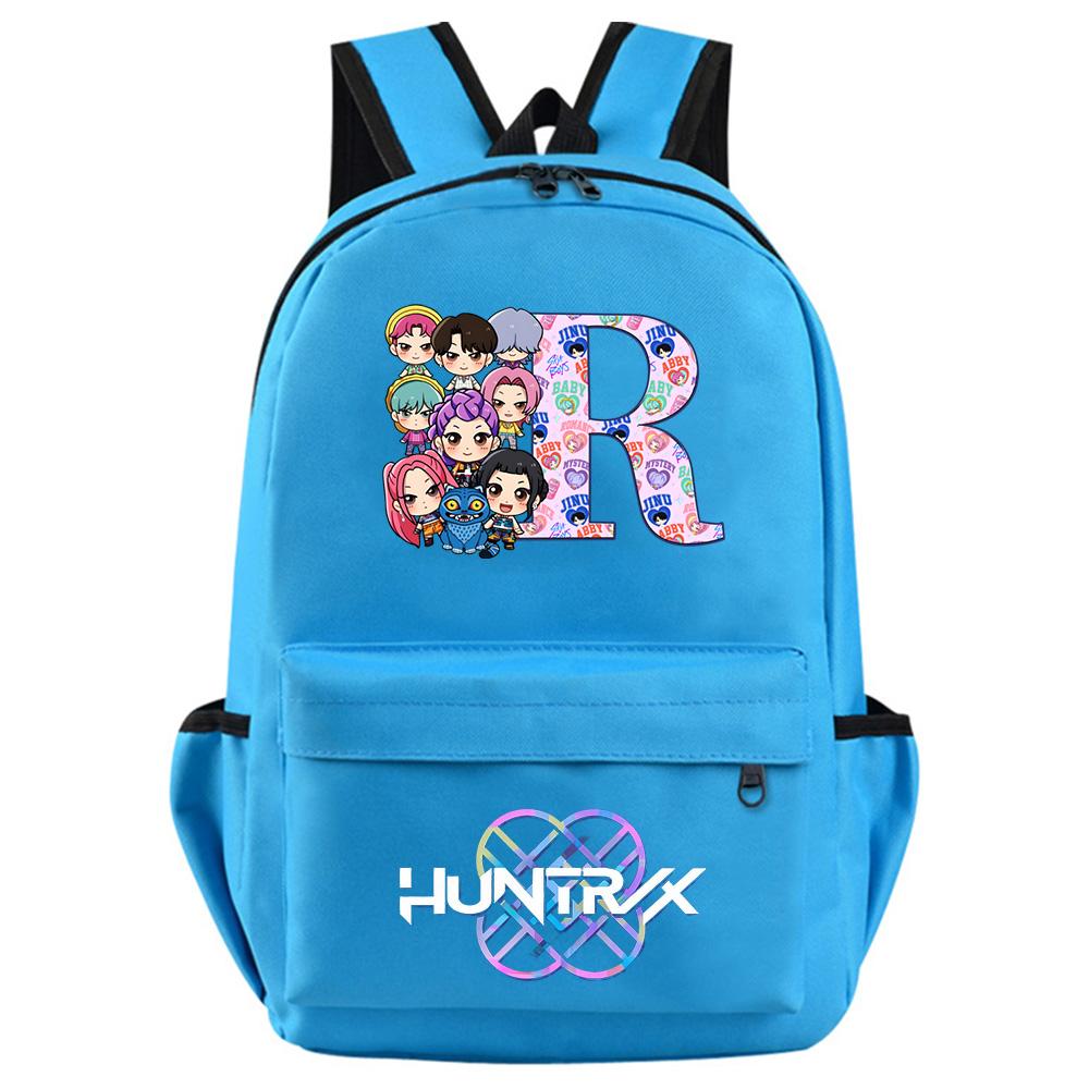 26 English Letter Kpop Demon Hunters Printed Backpack for Teenager Student Girl Boy Bookbag Schoolbag Women Large Capacity Travel Bag Kid Gift Rucksak