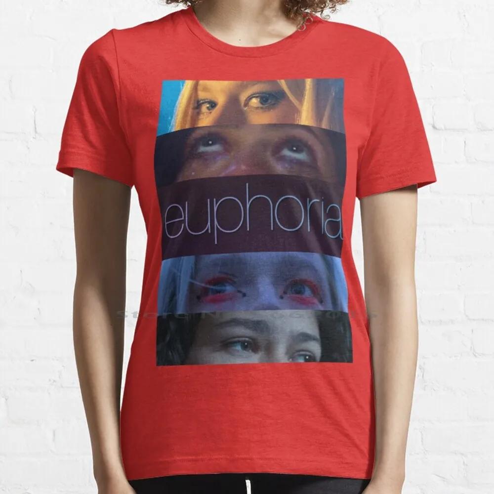 Euphoria T Shirt 100 Cotton Euphoria Eyes Looking Directions Movie Tv Show Cinema Color Zendaya Rue Bennett Hunter Schafer