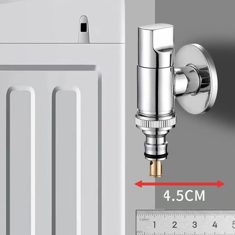 Metal Washing Machine Faucet Valve Wall Mounted Multi-function Faucet Automatic Water Stop Valve One Into One Out Dual Control
