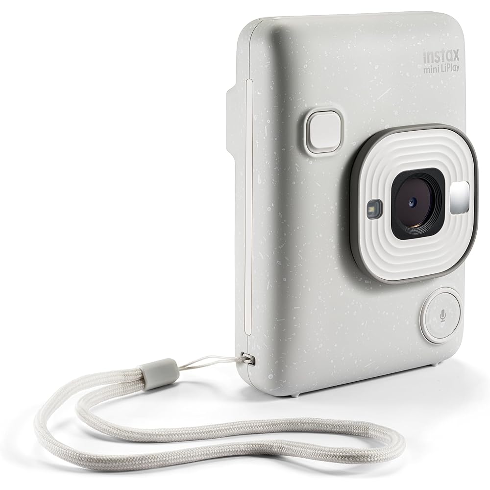 Fujifilm Instax Mini LiPlay Instant Camera/Smartphone Printer, White (INS LIPLAY C WHITE VN)