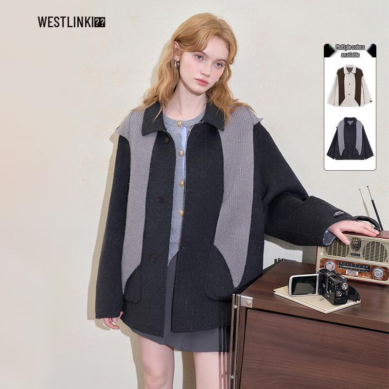 

Женское ретро-пальто-шаль Westlink из шерсти