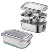 Metal Steel Lunch Box Leak Proof Bentos Box Metal Food Storage Container with Lid Lunch Container Dishwasher Safe